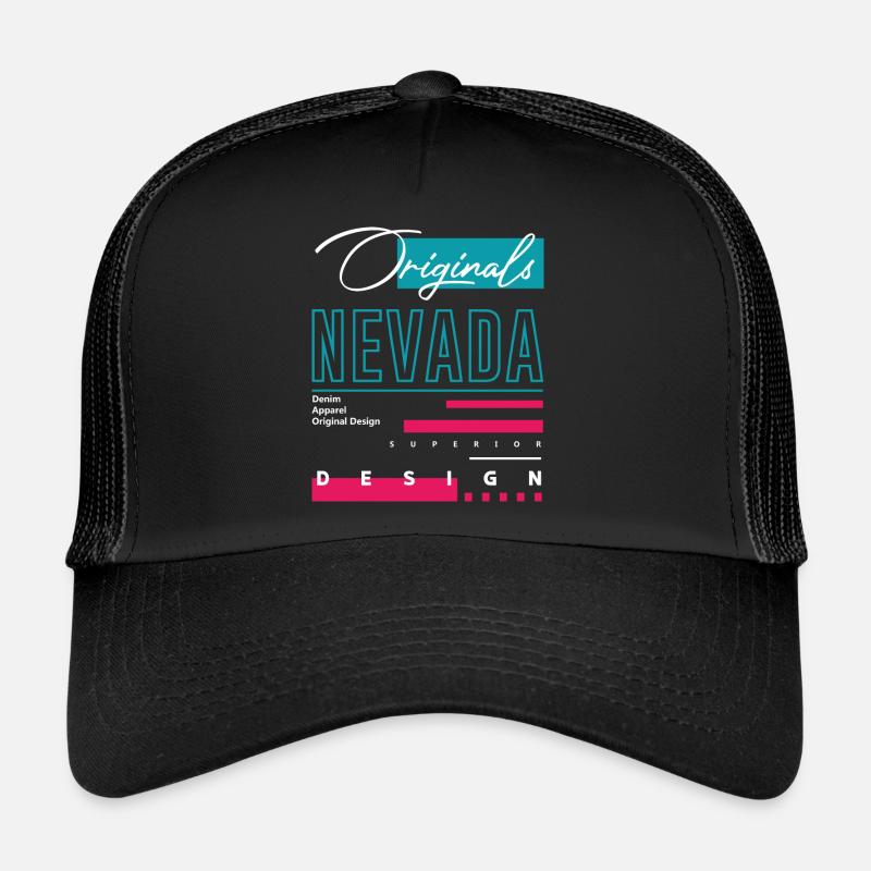 Nevada - Trucker Cap - Schwarz/Schwarz
