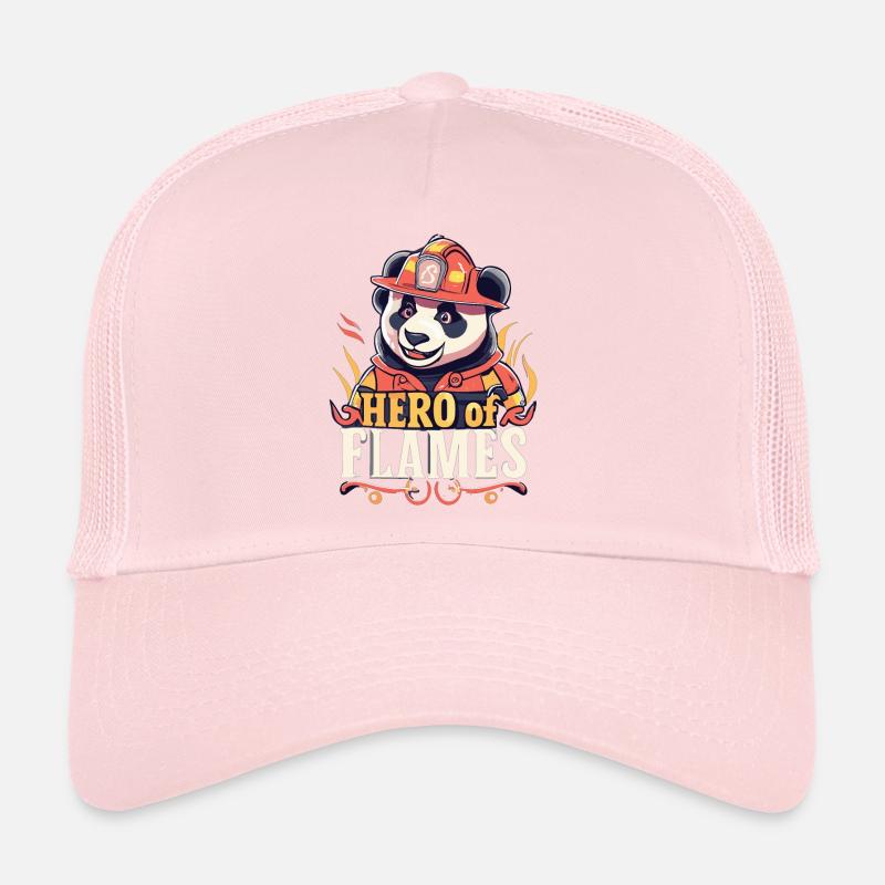 Honorez les héros : Panda géant en tant que pompier Casquette trucker 