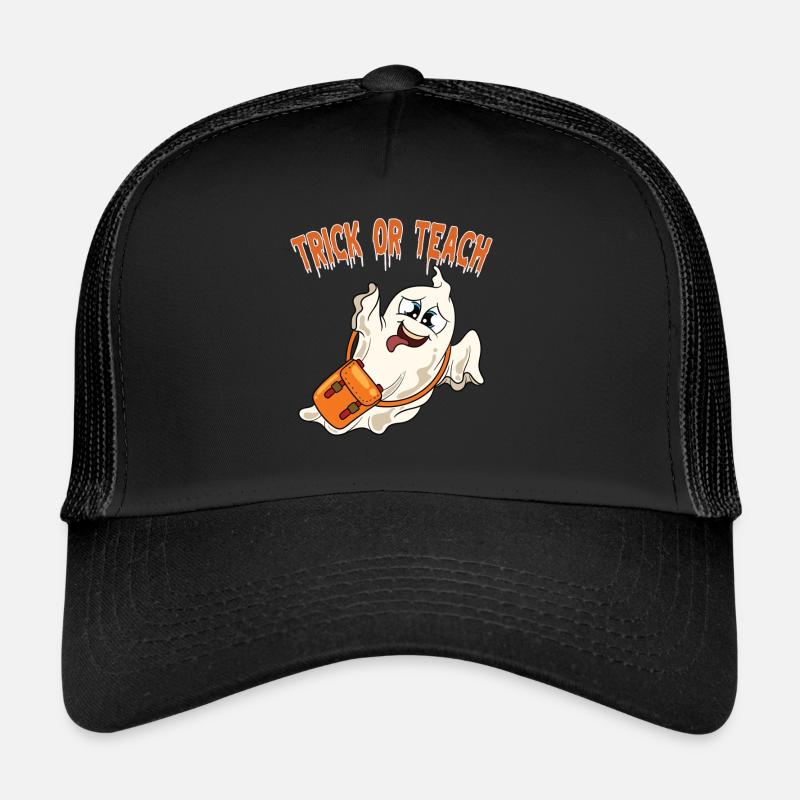 Lustige Lehrer Halloween Geschenke - Trucker Cap - Schwarz/Schwarz