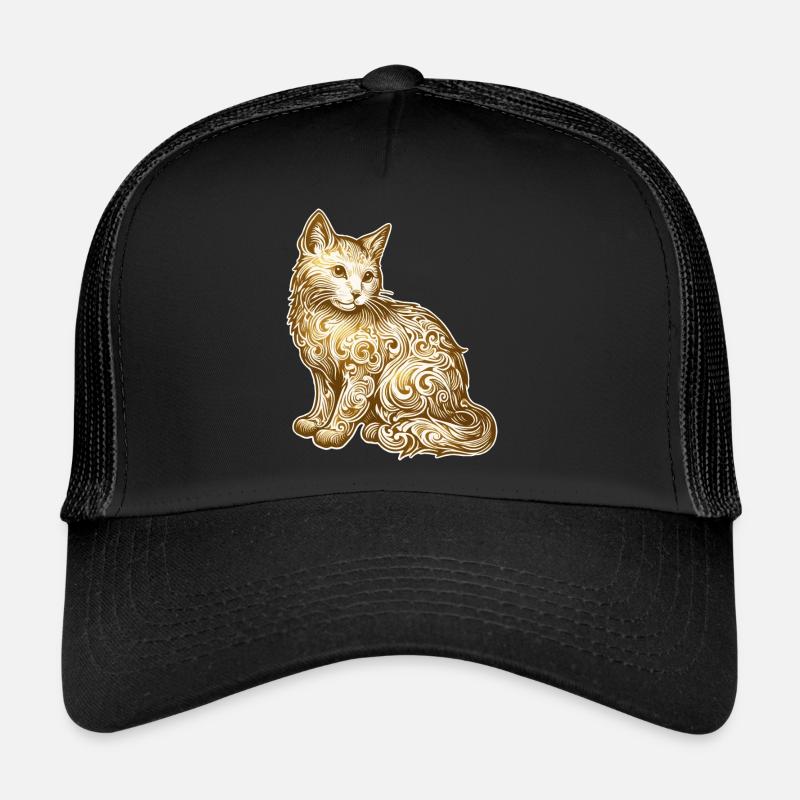 cat - Trucker Cap - black/black