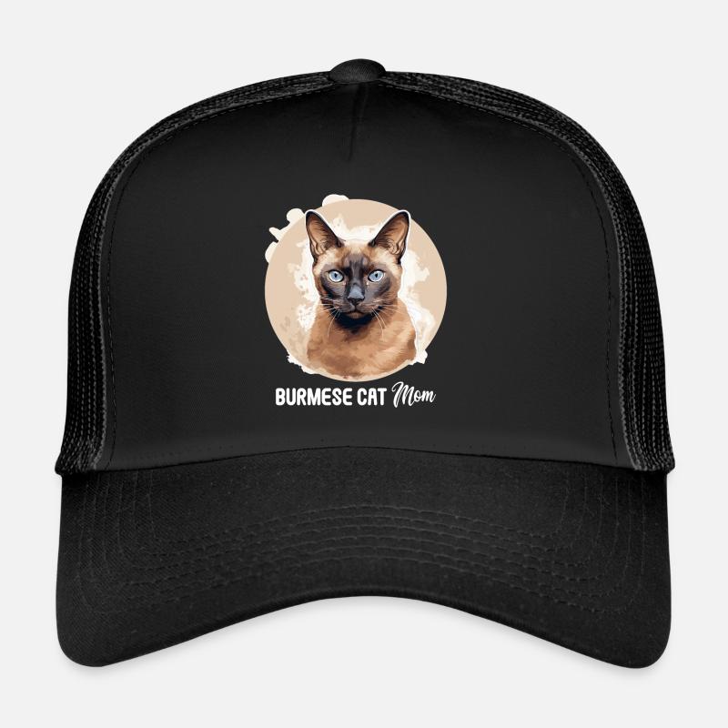 Burmese Cat Burma Katze Trucker Cap