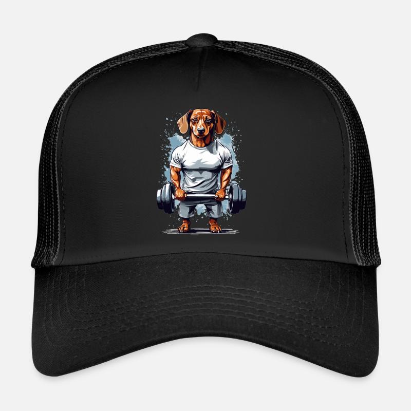 Conception de dynamophilie pour chien teckel de musculation Casquette trucker 