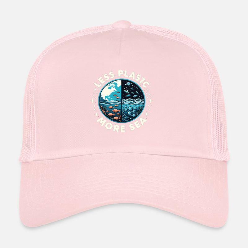 Moins de plastique, plus d’environnementalistes de l’environnement marin Casquette trucker 