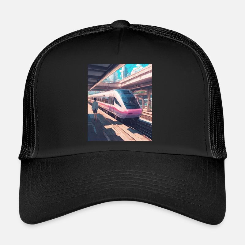 Japan Railway Station Train Trucker Cap