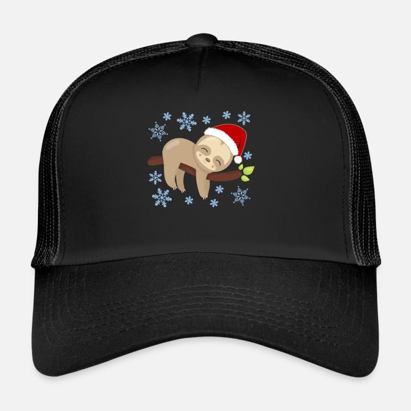 Sloth Christmas Nap Cozy Holidays Trucker Cap