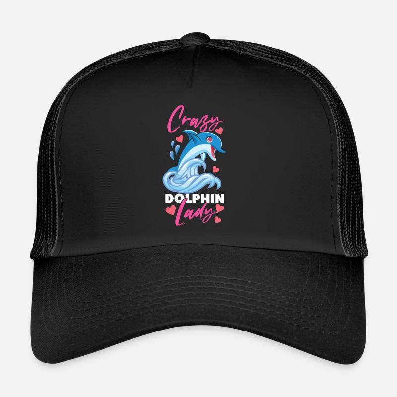 Dolphin Crazy Dolphin Lady Trucker Cap