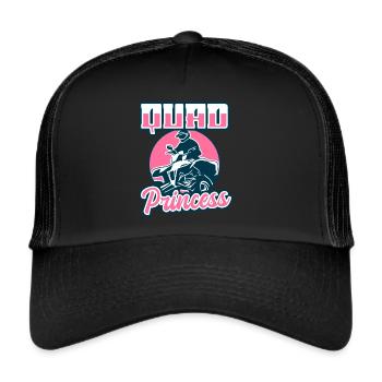 ATV Quad Bike Girl Allradfahrzeuge - Trucker Cap - Schwarz/Schwarz - Vorne