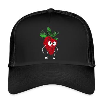 Strawberry Fruits Costume Replacement Carnival Carnival - Trucker Cap - black/black - Front