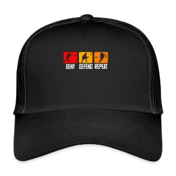 Lacrosse Torwart Lacrosse Handschuhe Kleben Locker - Trucker Cap - Schwarz/Schwarz - Vorne