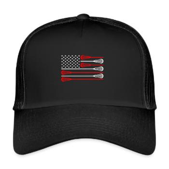 Lacrosse Torwart Lacrosse Handschuhe Kleben Locker - Trucker Cap - Schwarz/Schwarz - Vorne