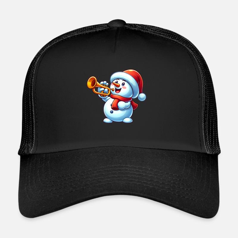 Weihnachtsmusikinstrument-design - Trucker Cap - Schwarz/Schwarz