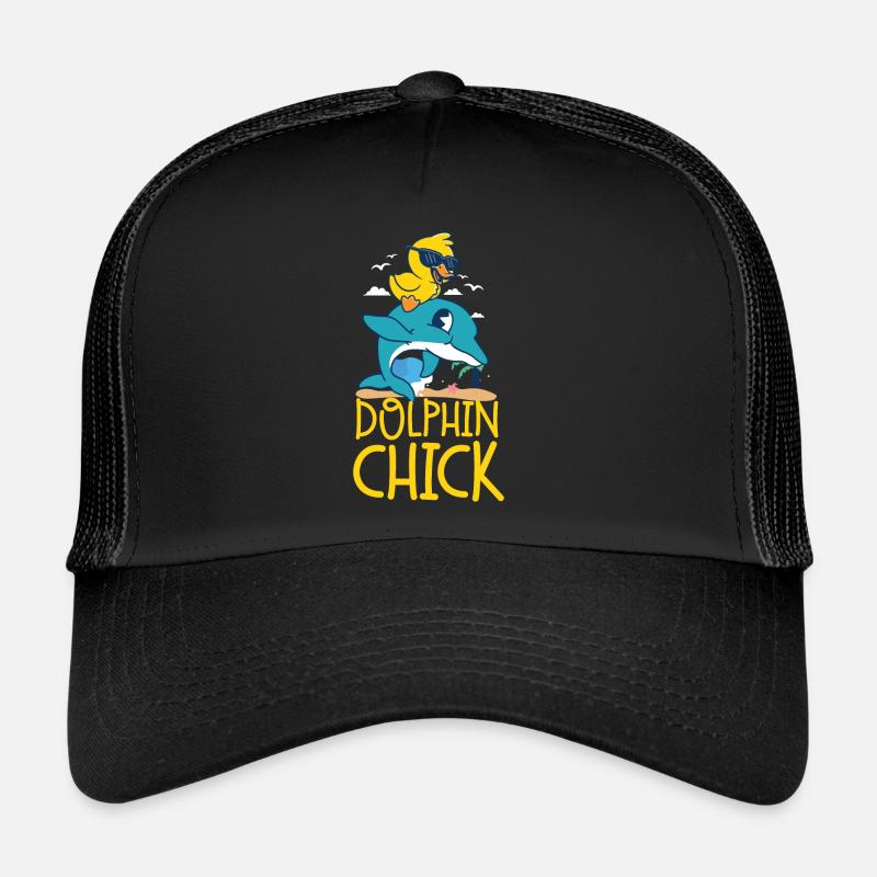 Dolphin Chicken Dolphin Chick Trucker Cap