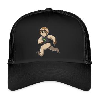 Paresseux à l’allure de la course : faire du jogging en tout confort - Casquette trucker  - noir/noir - Devant