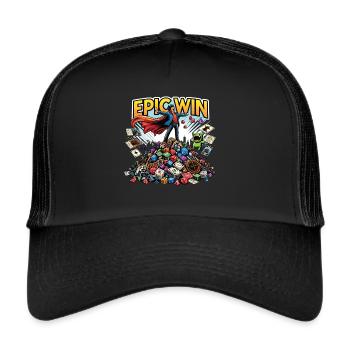 Victoire épique : le maître du jeu - Casquette trucker  - noir/noir - Devant
