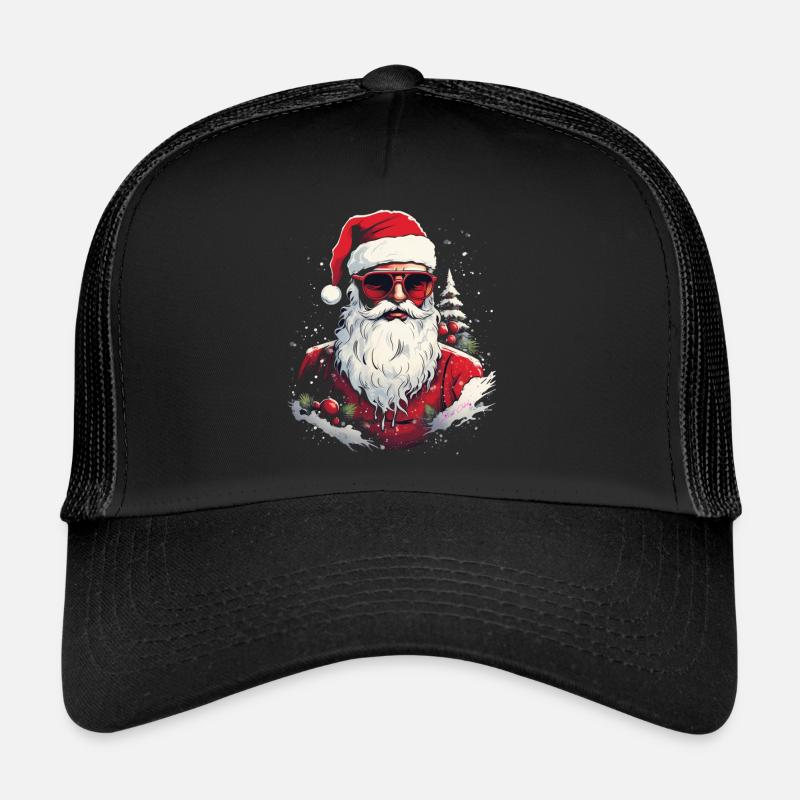 Glasses Santa Claus - Trucker Cap - black/black