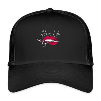 Hairstylist Hair Salon Cosmetology - Trucker Cap - black/black - Front