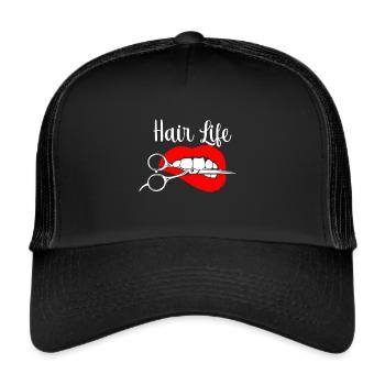 Hairstylist Hair Salon Cosmetology - Trucker Cap - black/black - Front