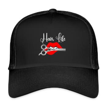 Hairstylist Hair Salon Cosmetology - Trucker Cap - black/black - Front