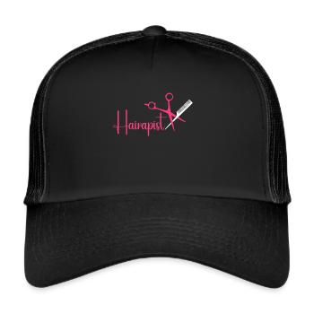 Hairstylist Hair Salon Cosmetology - Trucker Cap - black/black - Front