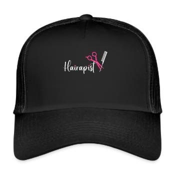 Hairstylist Hair Salon Cosmetology - Trucker Cap - black/black - Front