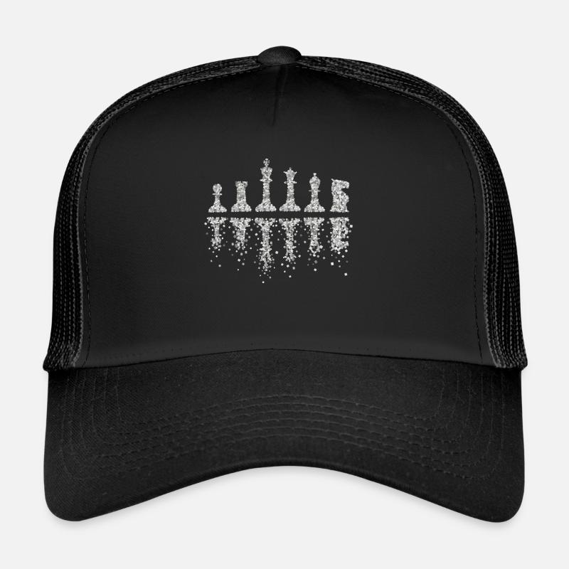 Pièces d’échecs Joueur d’échecs Tournoi d’échecs Casquette trucker 