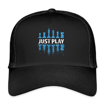 Chess, Chess Player, Chess Game, Chess Lover - Trucker Cap - black/black - Front