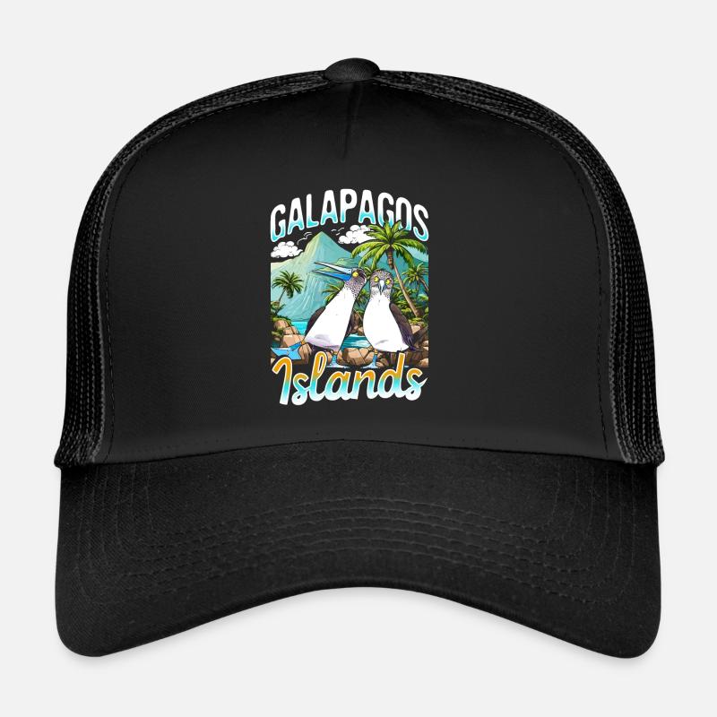 Galapagos Islands - Trucker Cap - Schwarz/Schwarz