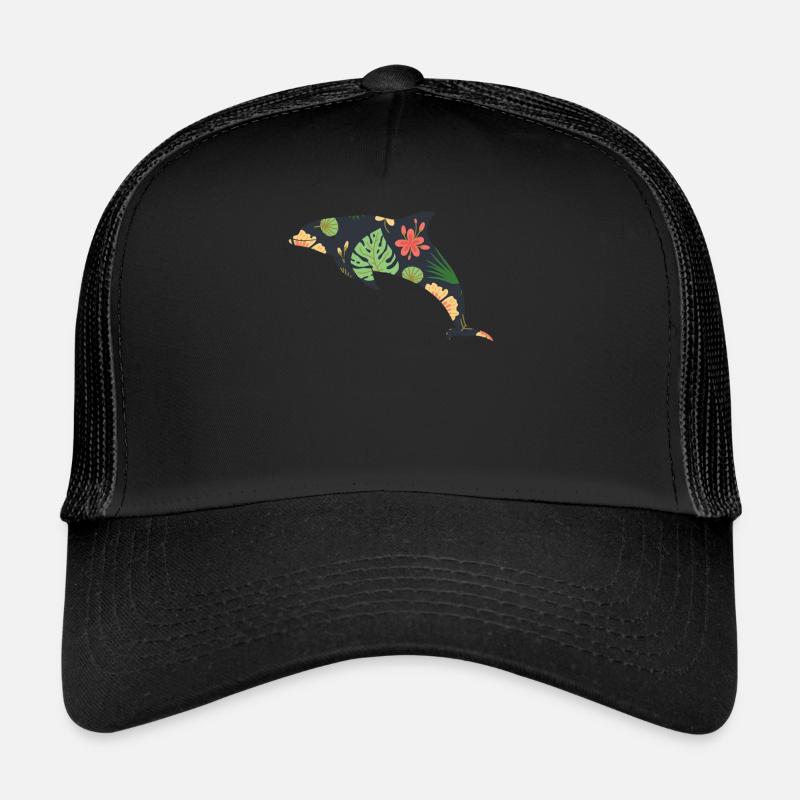 Dauphin Fleur Tropicale Floral Casquette trucker 