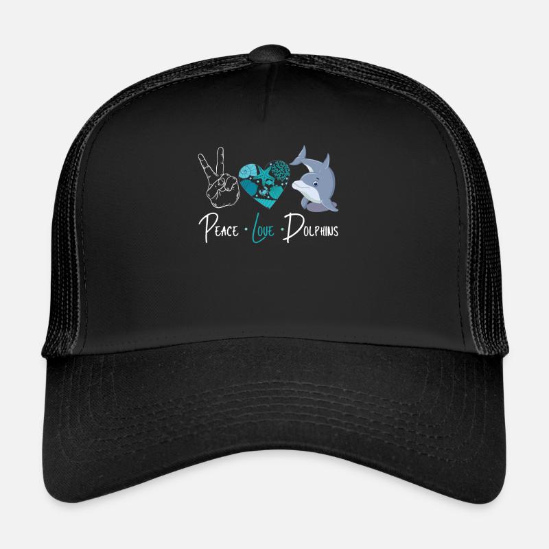 Dauphin Paix Amour Dauphin Casquette trucker 