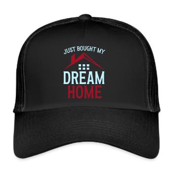 Nouveau propriétaire Le propriétaire le plus chaleureux - Casquette trucker  - noir/noir - Devant