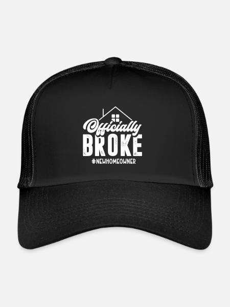 Neuer Hausbesitzer Hauswarmester Hausbesitzer - Trucker Cap - Schwarz/Schwarz - Vorne