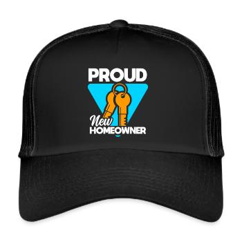Nouveau propriétaire Le propriétaire le plus chaleureux - Casquette trucker  - noir/noir - Devant