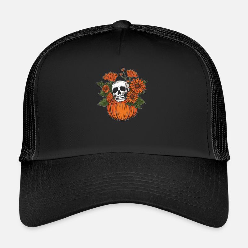 Crâne de squelette d’Halloween Casquette trucker 