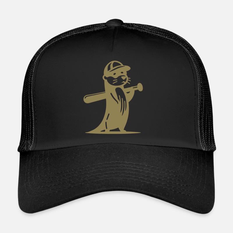 Silhouette de Baseball de loutre Casquette trucker 