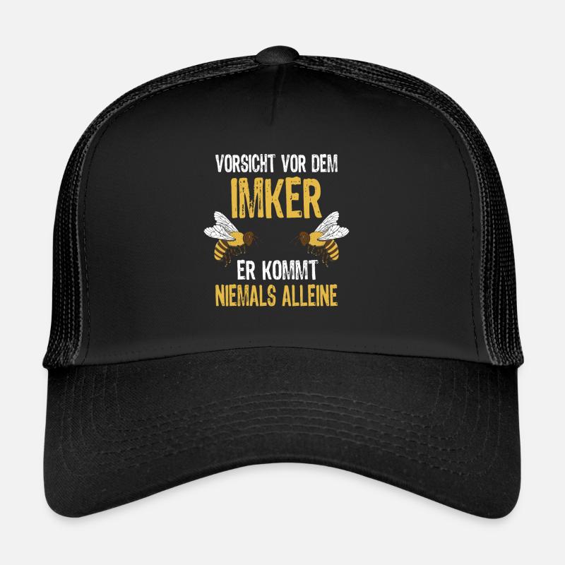 Imker Bienen Imkerei - Trucker Cap - Schwarz/Schwarz