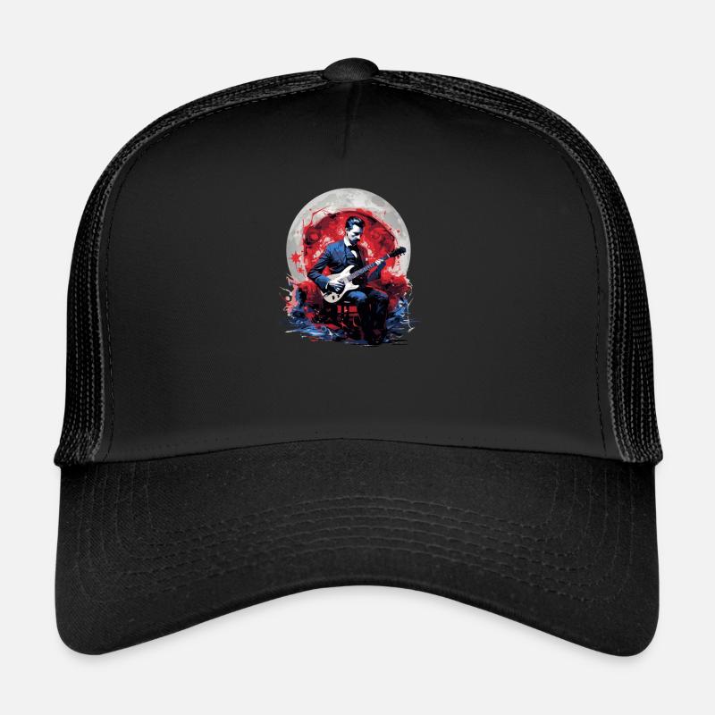 Gitarren E-Gitarren-Saiten E-Gitarre Musiker Trucker Cap