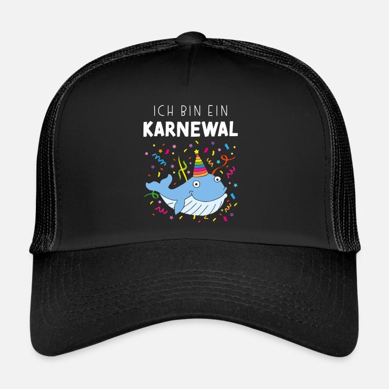 Ich bin ein Karnewal Kölner Karneval Konfetti - Trucker Cap - Schwarz/Schwarz