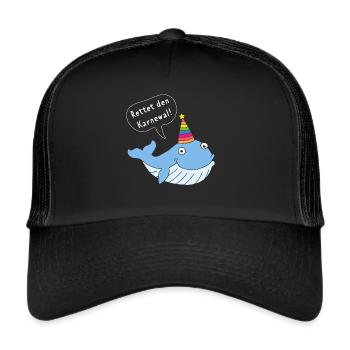 Karneval Fasching Konfetti Karnewal Rosenmontag - Trucker Cap - Schwarz/Schwarz - Vorne