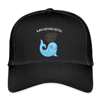 Karnevalist Kölner Karneval Fasching Konfetti Köln - Trucker Cap - Schwarz/Schwarz - Vorne