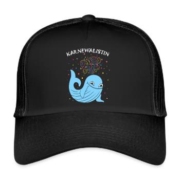 Karnevalist Kölner Karneval Konfetti Rosenmontag - Trucker Cap - Schwarz/Schwarz - Vorne