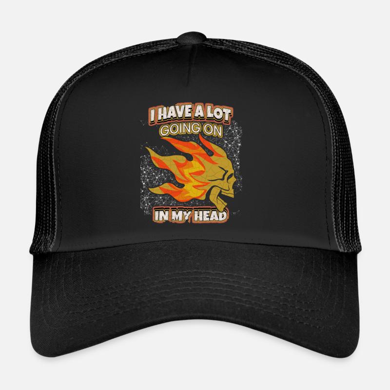 Crâne, drôle de dire sarcasme crâne dessin animé Casquette trucker 