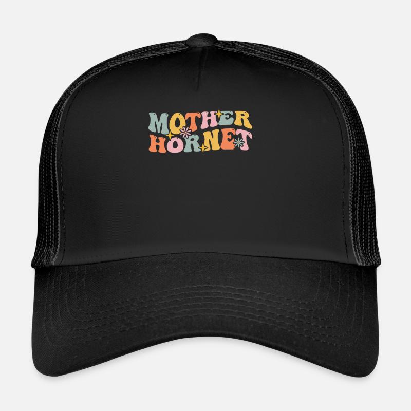 Groovy Beekeeper Imkereimutter - Trucker Cap - Schwarz/Schwarz