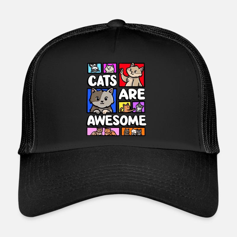 Cats are awesome, kitten lover meme, Trucker Cap