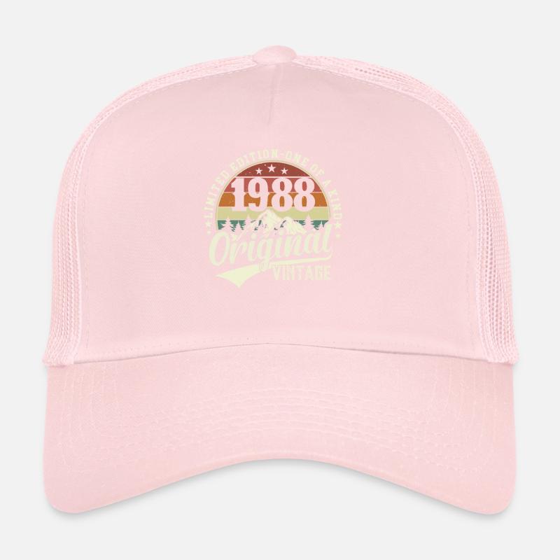 Chemise d’anniversaire élégante de 1988 Casquette trucker 