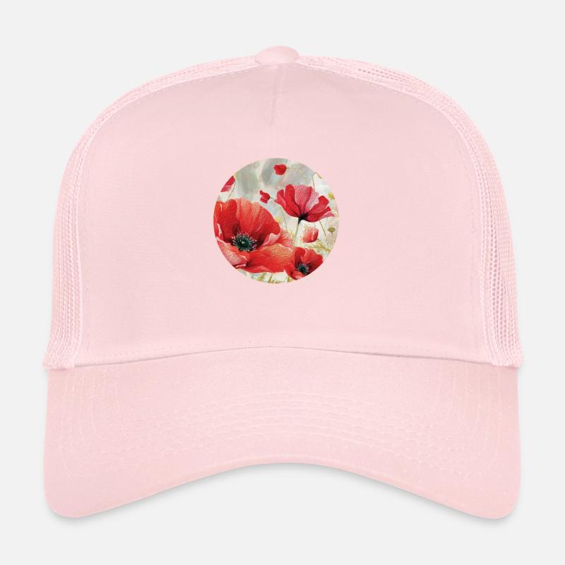 Mohn Flora Mohnblume Floral Klatschmohn Trucker Cap