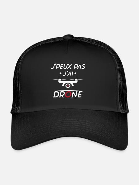 J'peux pas j'ai Drone - Casquette trucker  - noir/noir - Devant