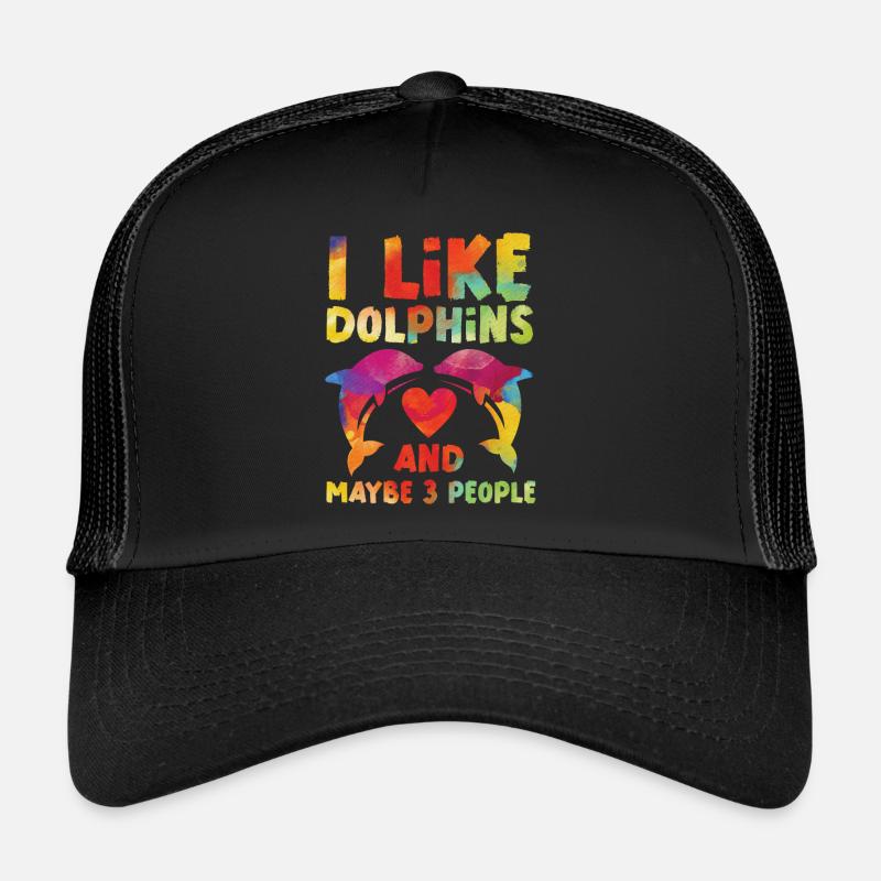 Aquarelle de dauphin j’aime les dauphins Casquette trucker 
