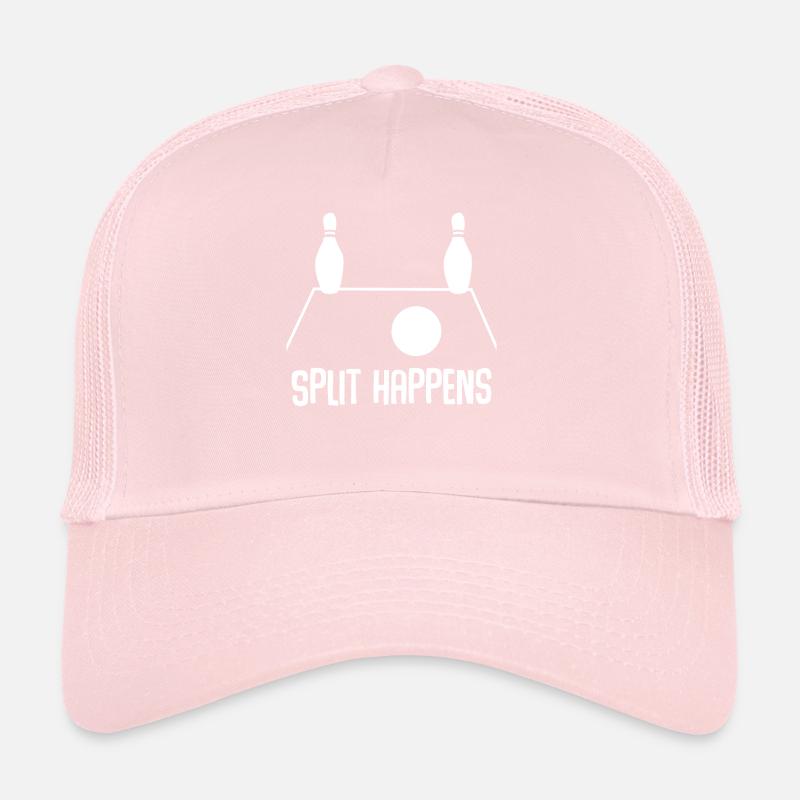 Bowling Ball Split Bowling Pins Trucker Cap