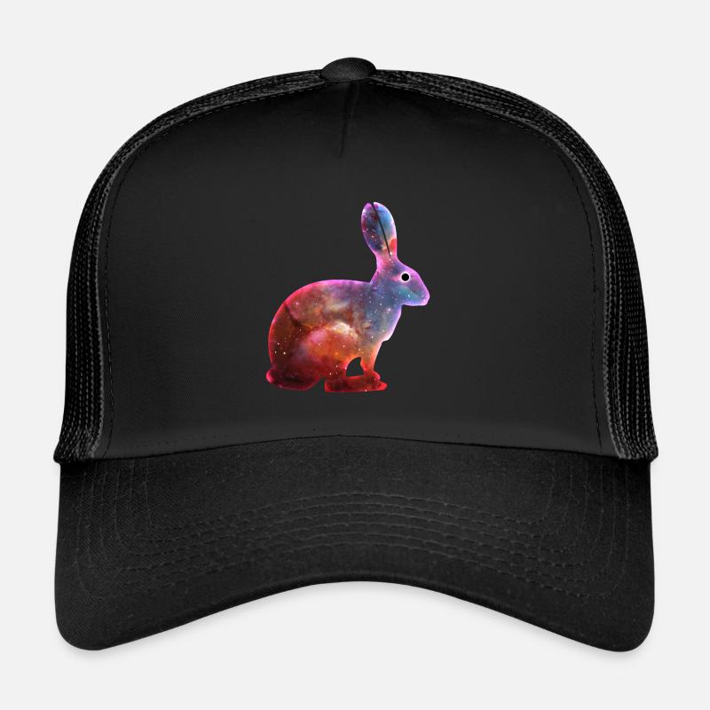 Lapin cosmique et œil de singularité Casquette trucker 