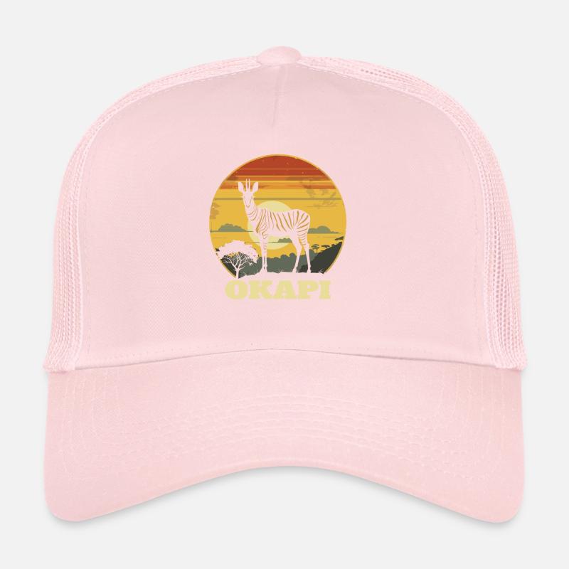 Okapi coucher de soleil Animal Casquette trucker 